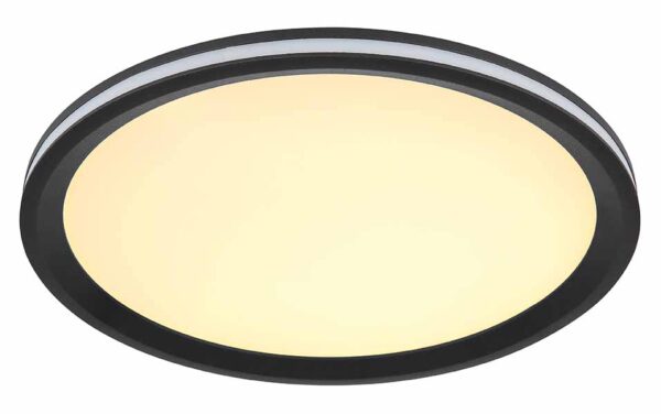 Globo Belissa plafonniere – ø 30 cm – Ingebouwd (LED) – Zwart - Image 3