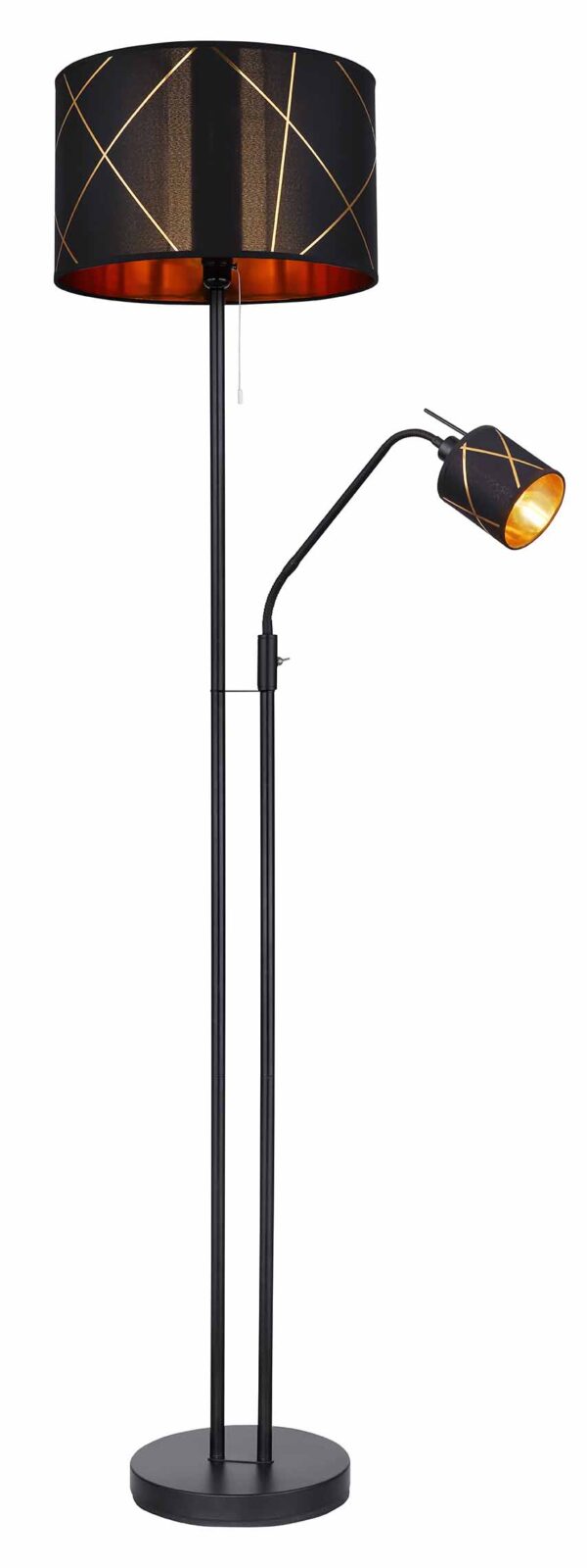 Globo Bemmo vloerlamp – ø 40 cm – E27 (grote fitting) – Zwart - Image 4