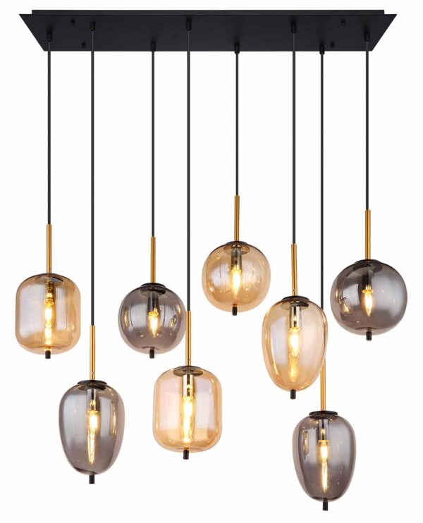 Globo Blacky hanglamp – E14 (kleine fitting) – Zwart
