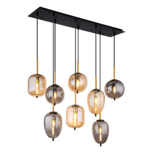 Globo Blacky hanglamp – E14 (kleine fitting) – Zwart