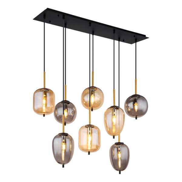 Globo Blacky hanglamp – E14 (kleine fitting) – Zwart