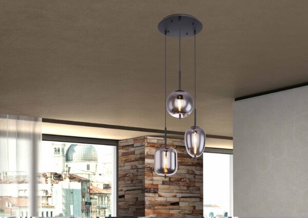 Globo Blacky hanglamp – ø 46 cm – E14 (kleine fitting) – Zwart - Image 3