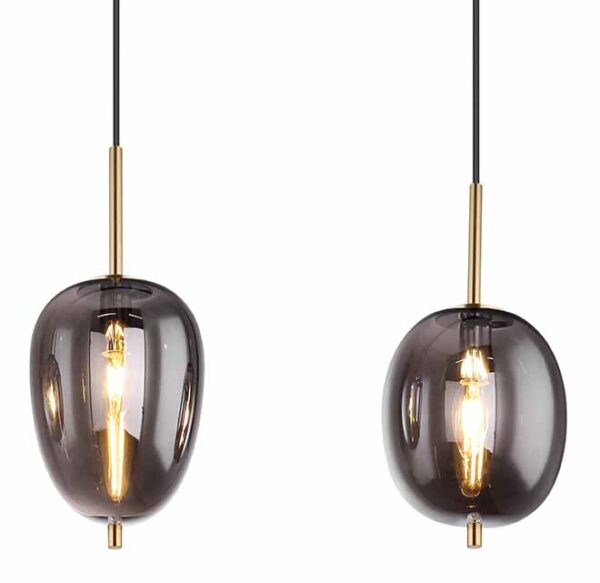 Messing hanglamp metaal modern Globo Blacky i - Image 3