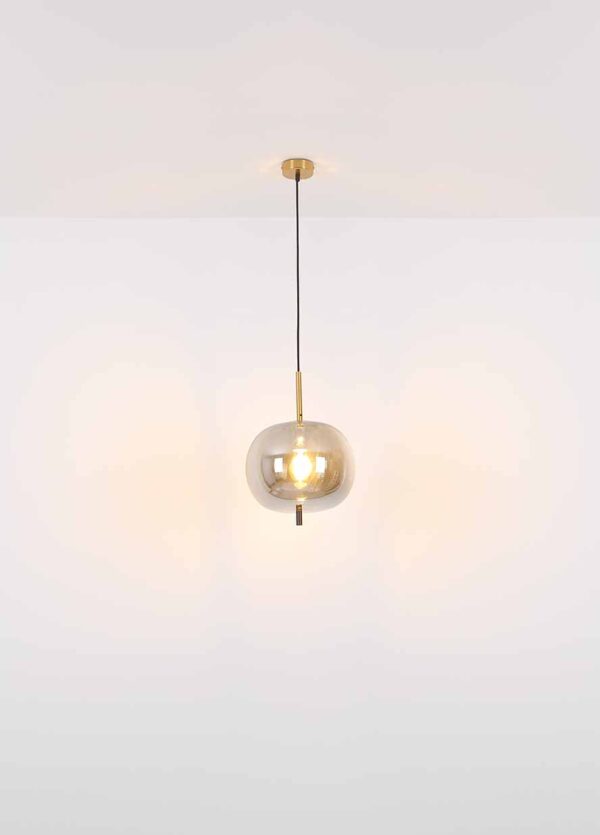Globo Blacky i hanglamp – E14 (kleine fitting) – Messing - Image 5