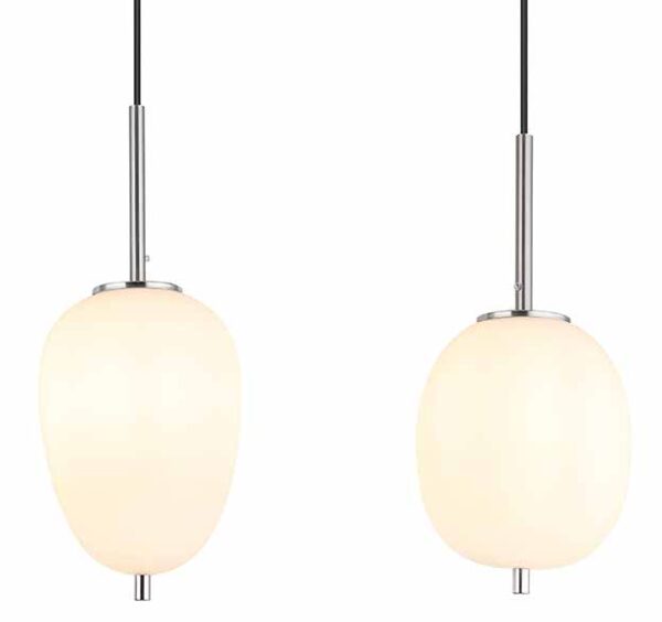 Globo Blacky i hanglamp – E14 (kleine fitting) – Nikkel - Image 3