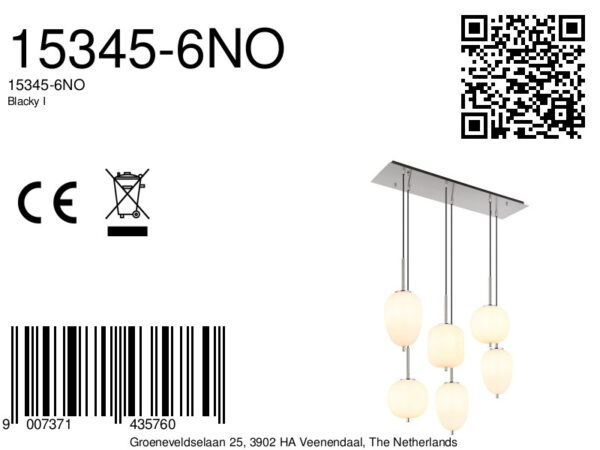 Globo Blacky i hanglamp – E14 (kleine fitting) – Nikkel - Image 6