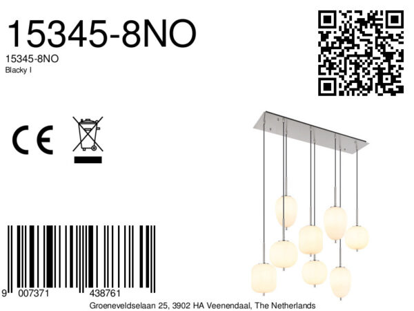 Globo Blacky i hanglamp – E14 (kleine fitting) – Nikkel - Image 6