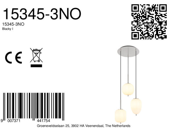 Globo Blacky i hanglamp – ø 46 cm – E14 (kleine fitting) – Nikkel - Image 6