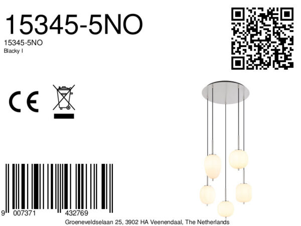 Globo Blacky i hanglamp – ø 57,5 cm – E14 (kleine fitting) – Nikkel - Image 6