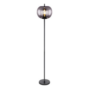 Globo Blacky vloerlamp – ø 30 cm – E27 (grote fitting) – Zwart