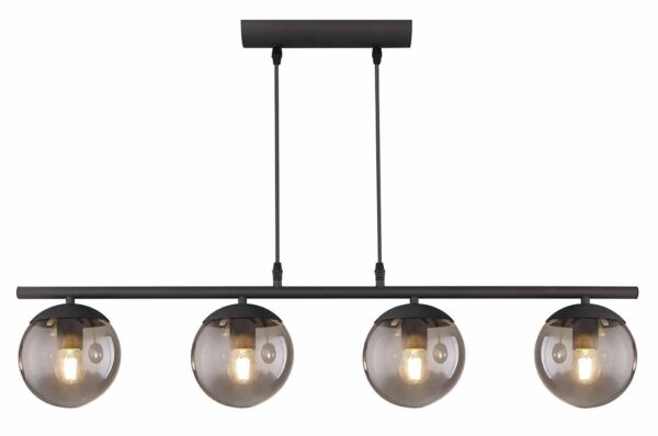 Globo Blama hanglamp – E27 (grote fitting) – Zwart