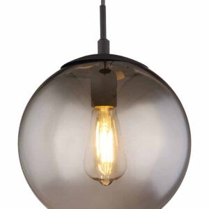 Globo Blama hanglamp – ø 25 cm – E27 (grote fitting) – Zwart