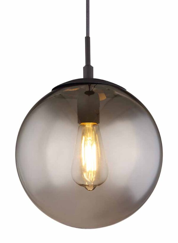 Globo Blama hanglamp – ø 25 cm – E27 (grote fitting) – Zwart