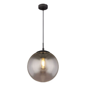 Globo Blama hanglamp – ø 30 cm – E27 (grote fitting) – Zwart