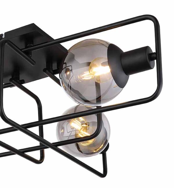 Globo Blama plafonniere – E14 (kleine fitting) – Zwart - Image 3