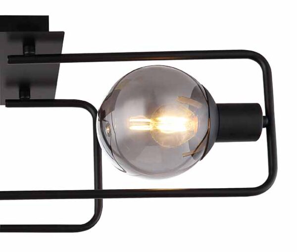 Globo Blama plafonniere – E14 (kleine fitting) – Zwart - Image 3