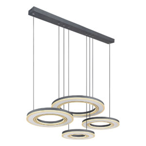 Globo Blasius hanglamp – Ingebouwd (LED) – Zwart