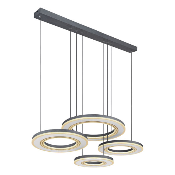 Globo Blasius hanglamp – Ingebouwd (LED) – Zwart