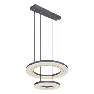 Globo Blasius hanglamp – ø 50 cm – Ingebouwd (LED) – Zwart