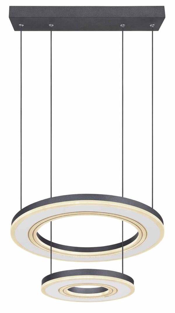 Globo Blasius hanglamp – ø 50 cm – Ingebouwd (LED) – Zwart