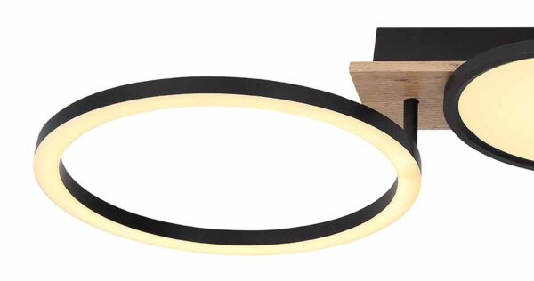 Globo Bossy plafonniere – Ingebouwd (LED) – Zwart - Image 4