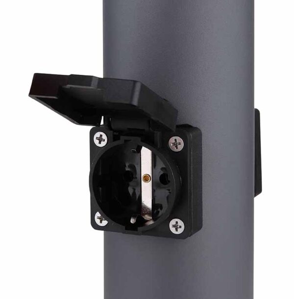 Globo Boston vloerlamp – ø 12,7 cm – E27 (grote fitting) – Antraciet - Image 4