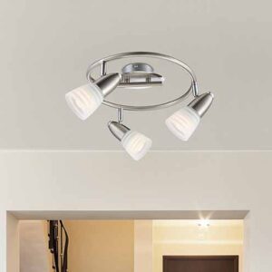 Globo Caleb spot – ø 29 cm – LED + E14 – Chroom