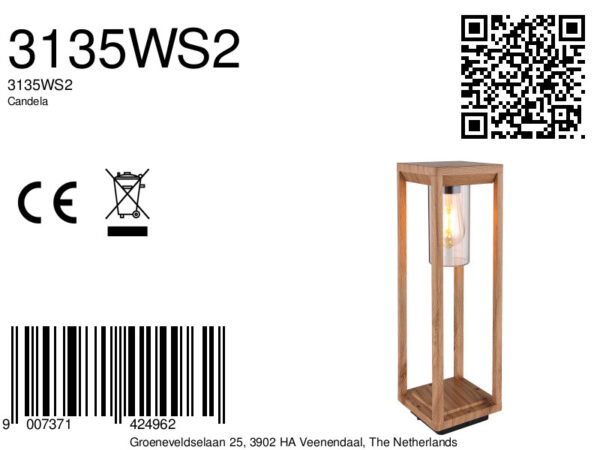 Globo Candela vloerlamp – LED + E27 – Naturel - Image 5