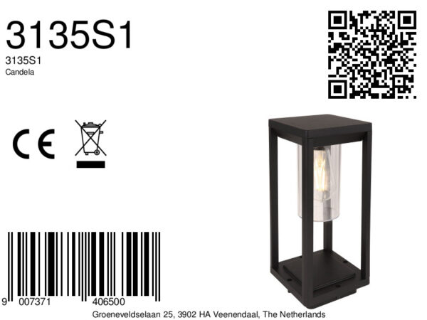 Globo Candela vloerlamp – LED + E27 – Zwart - Image 5