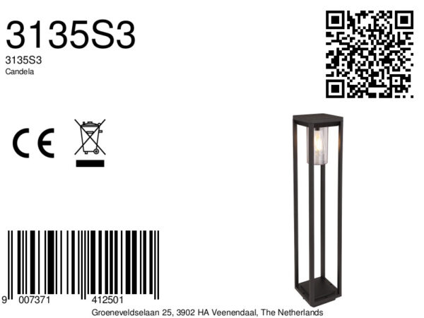Globo Candela vloerlamp – LED + E27 – Zwart - Image 5