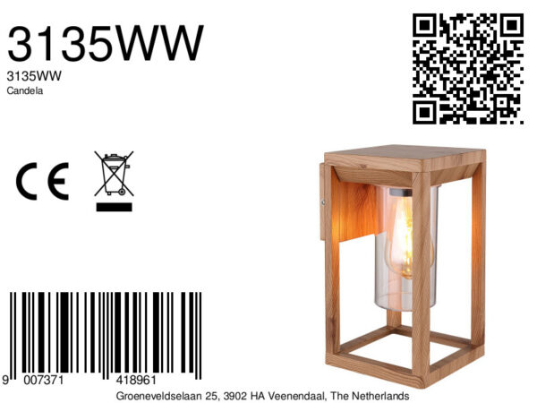 Globo Candela wandlamp – LED + E27 – Naturel - Image 5