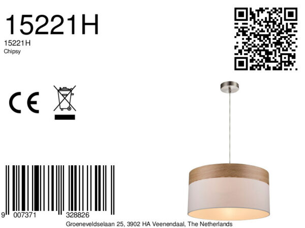 Globo Chipsy hanglamp – ø 40 cm – E27 (grote fitting) – Nikkel - Image 3