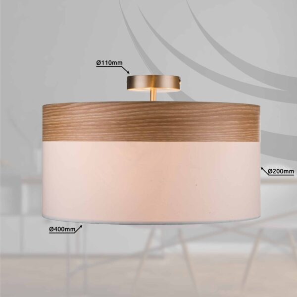 Globo Chipsy plafonniere – ø 40 cm – E27 (grote fitting) – Nikkel - Image 3