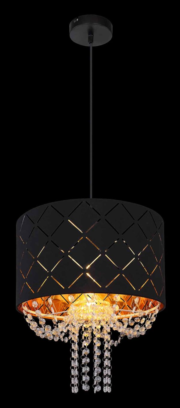 Globo Clarke hanglamp – ø 35 cm – E27 (grote fitting) – Zwart - Image 3