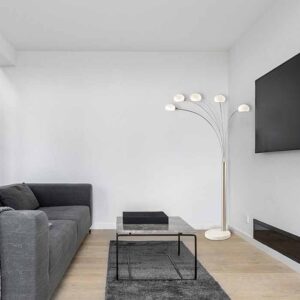 Globo Classic style vloerlamp – E14 (kleine fitting) – Nikkel