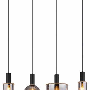 Globo Classis hanglamp – E27 (grote fitting) – Zwart