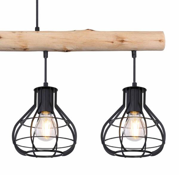 Globo Clastra hanglamp – E27 (grote fitting) – Zwart - Image 3