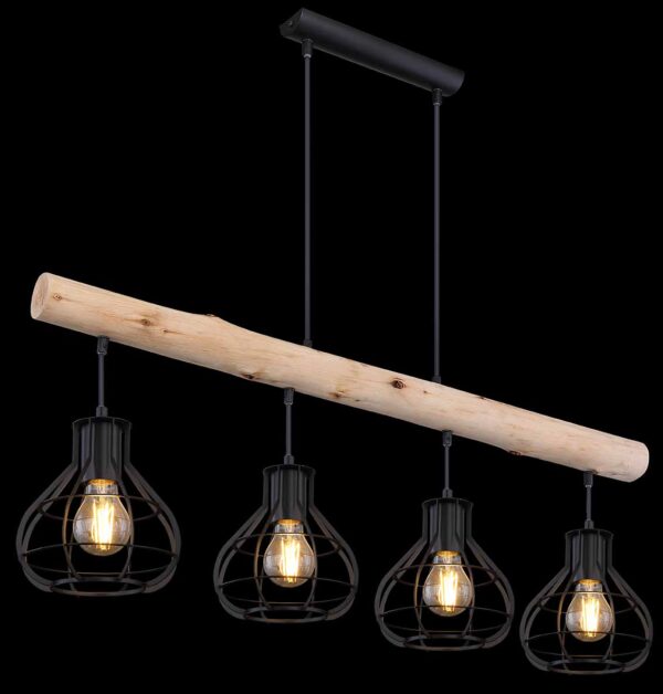 Globo Clastra hanglamp – E27 (grote fitting) – Zwart - Image 4