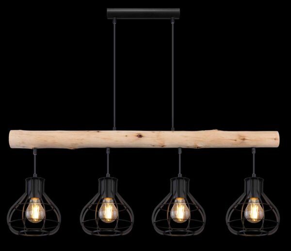 Globo Clastra hanglamp – E27 (grote fitting) – Zwart - Image 5