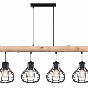 Globo Clastra hanglamp – E27 (grote fitting) – Zwart