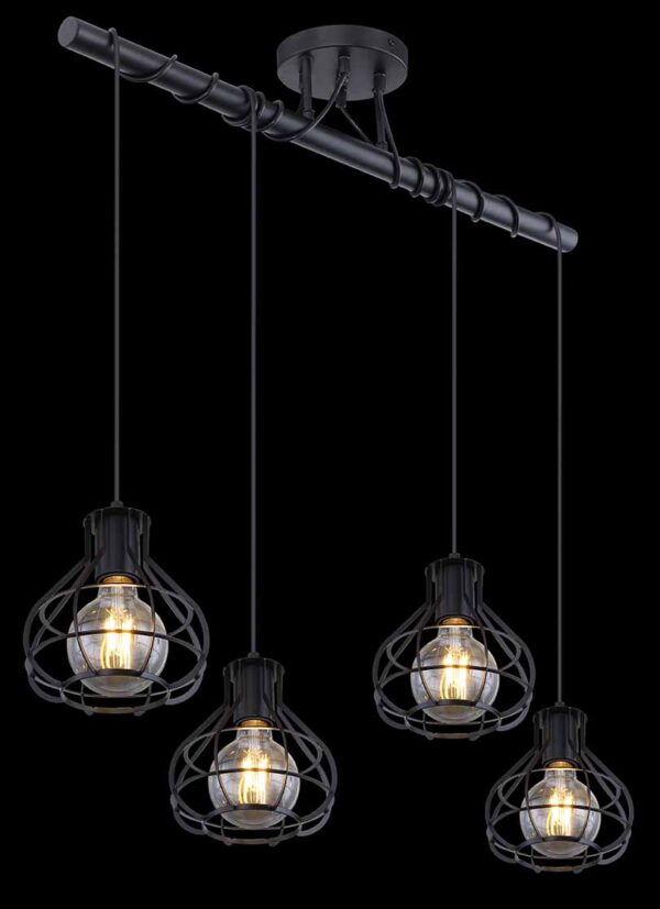 Globo Clastra plafonniere – E27 (grote fitting) – Zwart - Image 4
