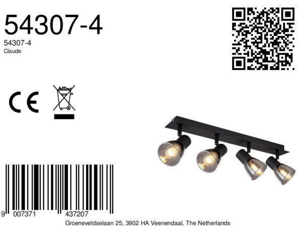 Globo Claude spot – E14 (kleine fitting) – Zwart - Image 5