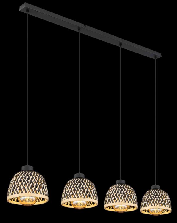 Globo Colly hanglamp – LED + E27 – Zwart - Image 4