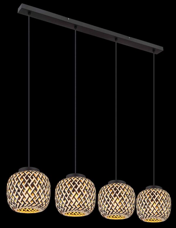 Globo Colly hanglamp – LED + E27 – Zwart - Image 4