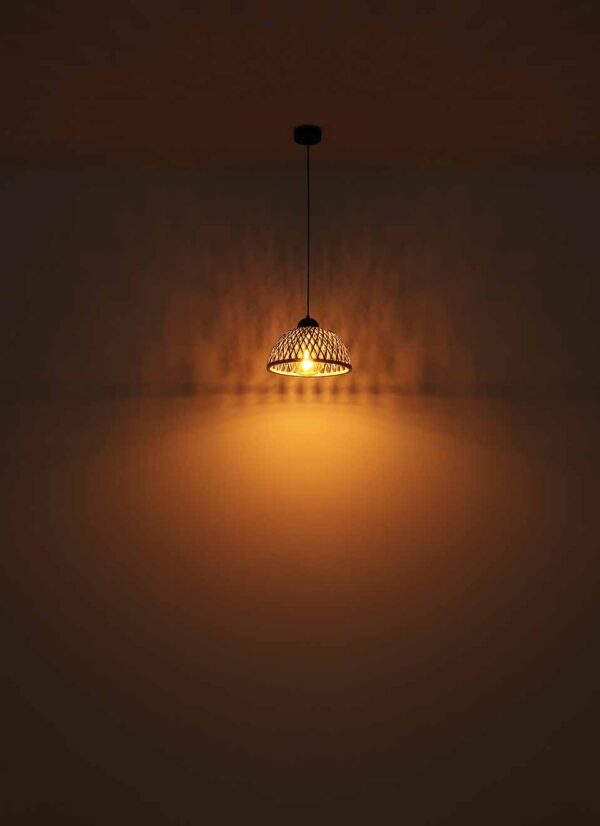 Globo Colly hanglamp – ø 40 cm – LED + E27 – Zwart - Image 4