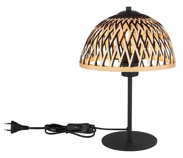 Globo Colly tafellamp – ø 25 cm – LED + E27 – Zwart - Image 4