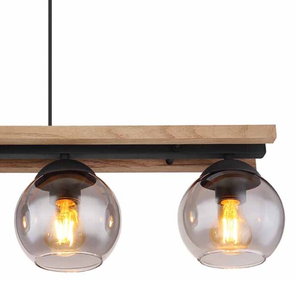 Globo Conni hanglamp – E27 (grote fitting) – Zwart - Image 3