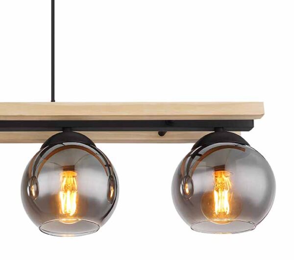 Globo Conni hanglamp – E27 (grote fitting) – Zwart - Image 3
