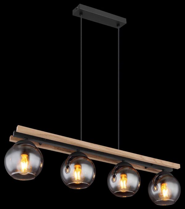 Globo Conni hanglamp – E27 (grote fitting) – Zwart - Image 4