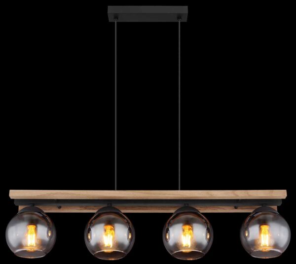 Globo Conni hanglamp – E27 (grote fitting) – Zwart - Image 5